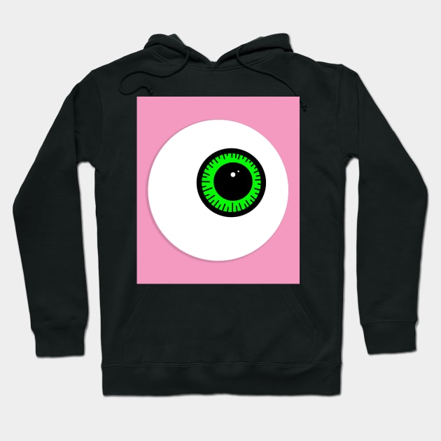 Green Eyeball Hoodie by TheGrinningSkull